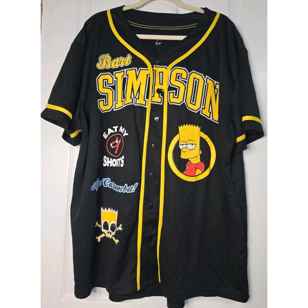 Bart Simpson Eat My Shorts #89 Baseball Jersey Size XXL The Simpsons